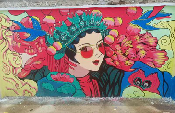  禹州墙体彩绘-网红墙