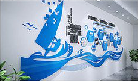  禹州海浪主题文化墙如何设计？